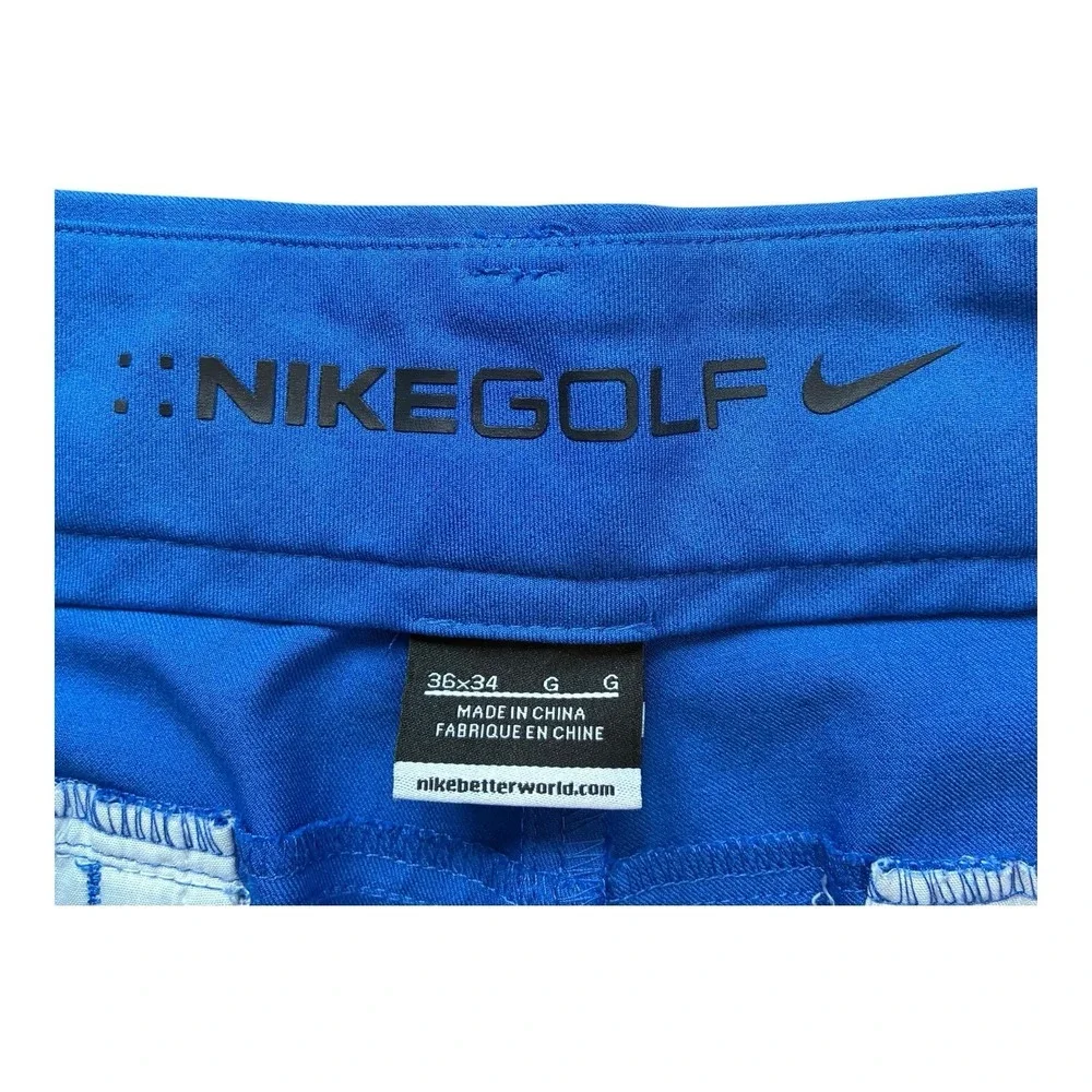 Nike Golf Mens 36x34 Pants‎ Trousers Modern Dri-fit, Blue, Polyester